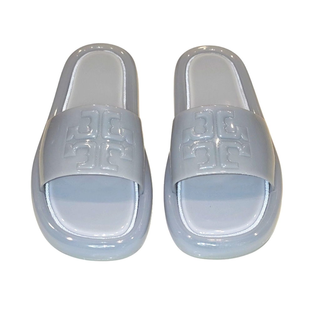 Tory Burch Light Blue Bubble Jelly Slide Sandals - Picture 2 of 8